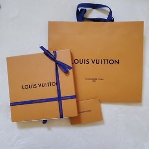 Louis Vuitton paper bag, box and receipt holder